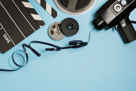 copy space cinema equipmentの写真素材