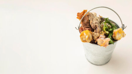 bucket food wasted