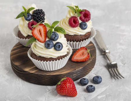 high view tasty cupcake fork. High quality and resolution beautiful photo conceptの写真素材