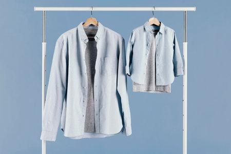 assortment father son clothing