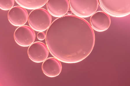 group bubbles pink backgroundの写真素材