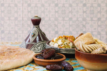 arabian food composition ramadanの写真素材