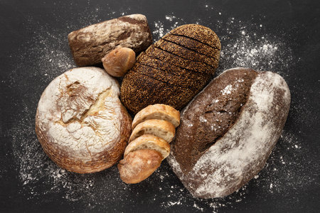 flat lay delicious bread concept. High quality and resolution beautiful photo concept
