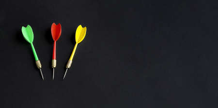 flat lay colorful darts with copy space. High quality and resolution beautiful photo conceptの写真素材