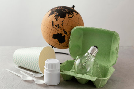 energy saving bulb desk formworkの写真素材