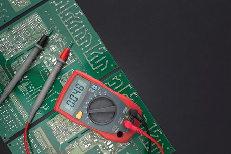 close up circuit board with copy space
