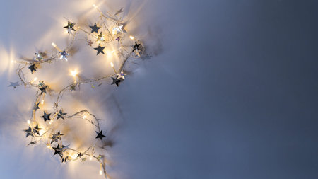 burning garland with spangles table. Resolution and high quality beautiful photo