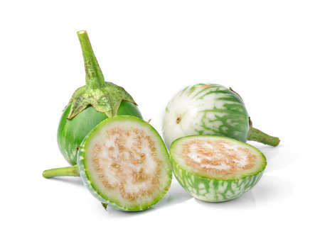 eggplant isolated on white backgroundの写真素材