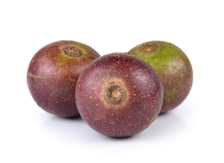 Flacourtia fruit on white backgroundの写真素材