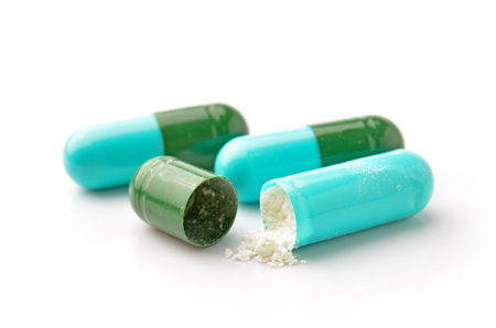 pill Isolated on a white backgroundの写真素材