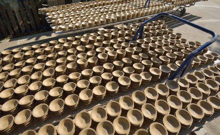 Ceramic cup for bring in furnace in factory