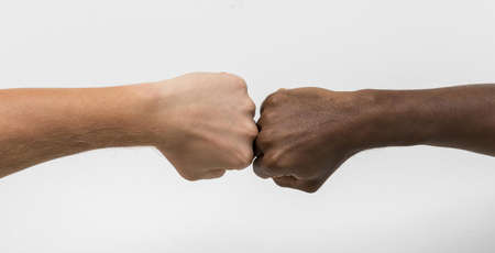 multiracial hands coming together 2. High quality beautiful photo conceptの写真素材