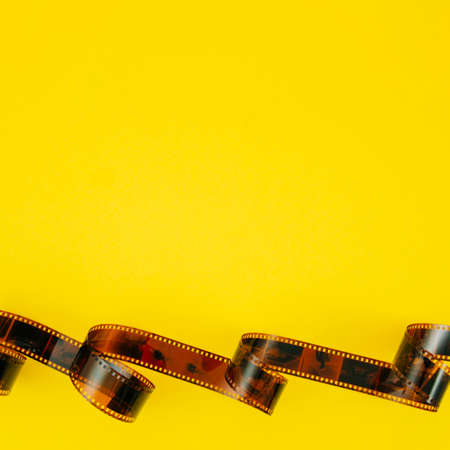 flat lay cinema elements with copyspaceの写真素材