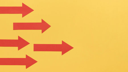 goal direction pointed by arrows. Resolution and high quality beautiful photoの写真素材