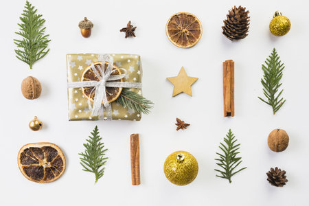 set different christmas decorations . Resolution and high quality beautiful photo