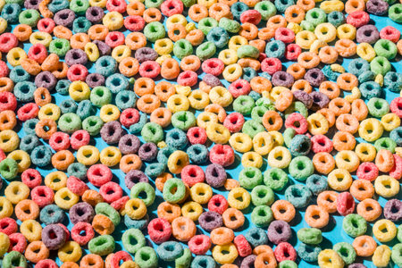 backgrounds made with colorful cereal loop rings