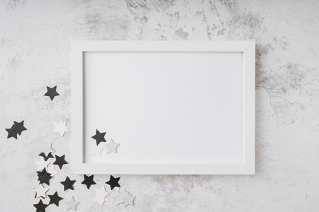 beautiful blank frame conceptの写真素材