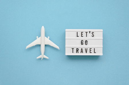 lightbox beside airplane toy