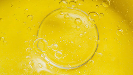 top view yellow liquid background
