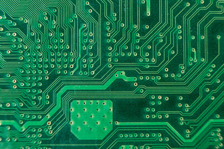 top view hardware tech background
