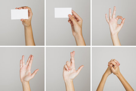 set hand gestures . Resolution and high quality beautiful photoの写真素材