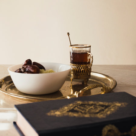 ramadan concept with quran datesの写真素材