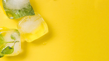 leaves ice blocks 2. Resolution and high quality beautiful photo
