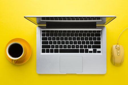 laptop mouse top view. Resolution and high quality beautiful photoの写真素材