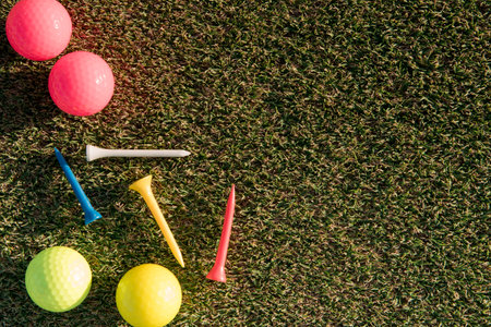 top view gold equipmentの写真素材