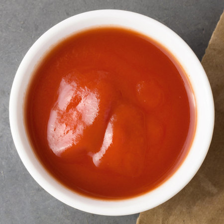 top view ketchup sauce bowl. Resolution and high quality beautiful photoの写真素材