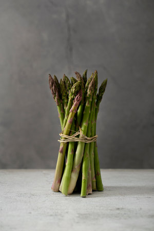 top view bunch asparagusの写真素材