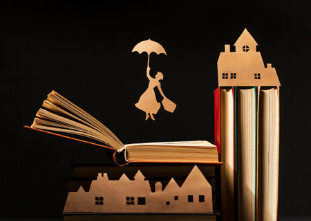 beautiful composition different booksの写真素材