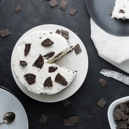 top view cake arrangementの写真素材