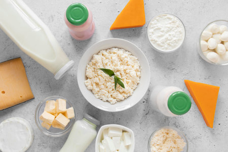 dairy products compositionの写真素材