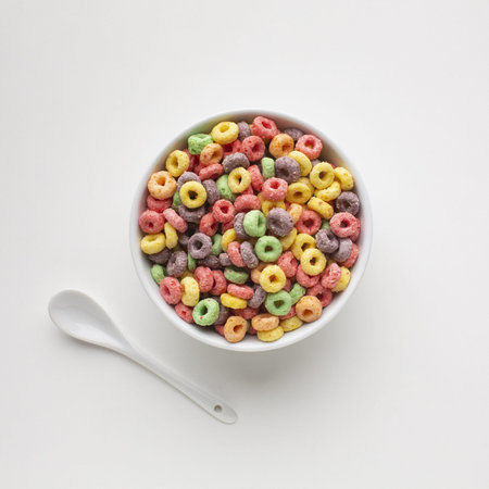top view tasty colorful cereal bowl. Resolution and high quality beautiful photo