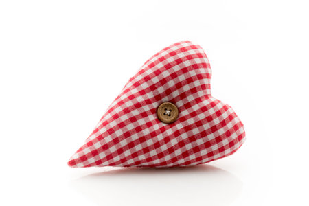 Heart on a isolated background. Rustic heart, studio photography.の写真素材