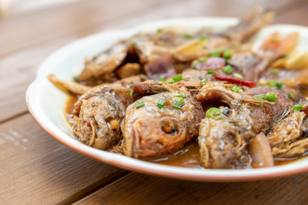 Traditional delicious Chinese fried dishes