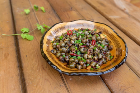 Traditional delicious Chinese fried dishesの写真素材