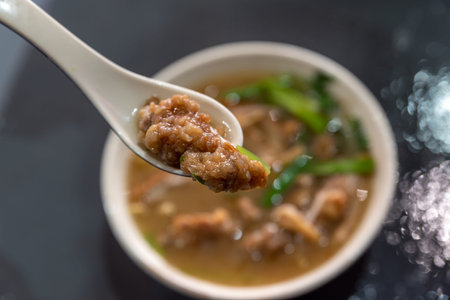 Chinese traditional snacks related to beef and seafoodの写真素材