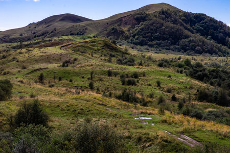 Landscape on Gombori Pass, the gate to Kakheti egion of Georgia
