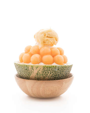 Ice melon Bingsu, famous korean ice-creamの写真素材