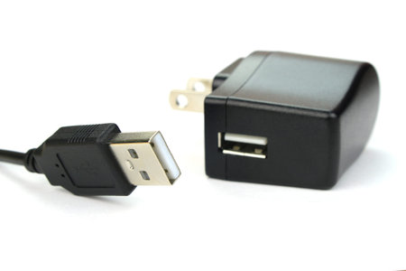USB charger isolated on white background