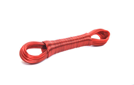 Nylon rope on a white background