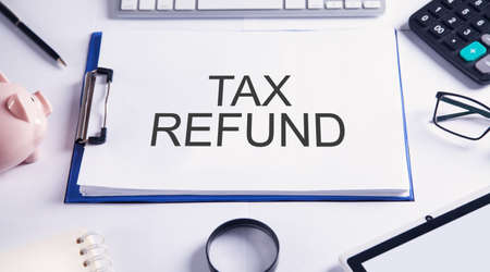 Tax Refund. Business and financial conceptの写真素材