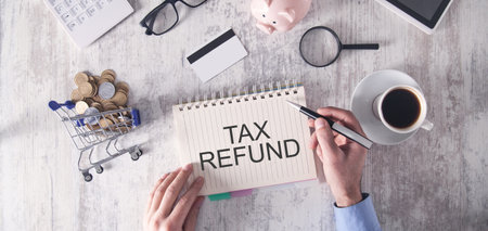 Tax Refund. Business and financial conceptの写真素材