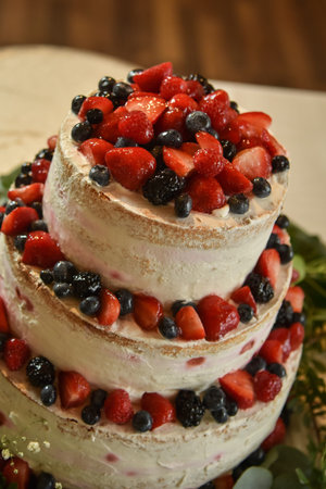 Wedding Cake with Berries