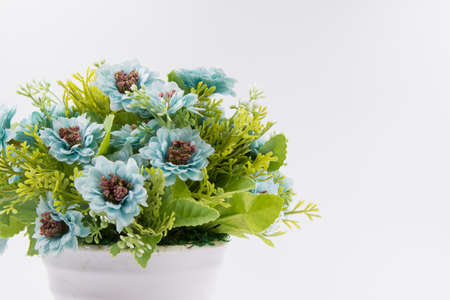 Artificial flower bouquet decoration, copy space backgroundの写真素材