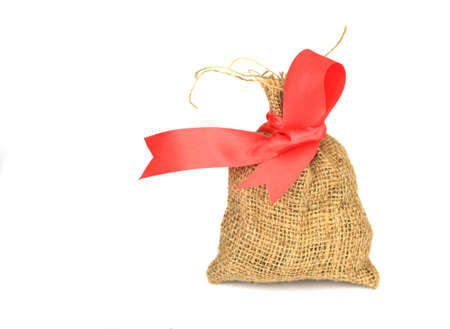 Small sack, isolated on whiteの写真素材