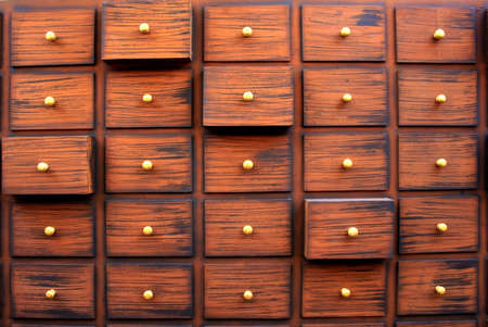 Traditional Chinese medicine chestの写真素材