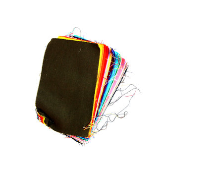Colorful fabric samples